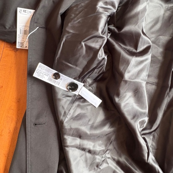 NWT MNG Water Repellent Oversized Double Breasted Trench Coat Womens XXS Black - Picture 12 of 14